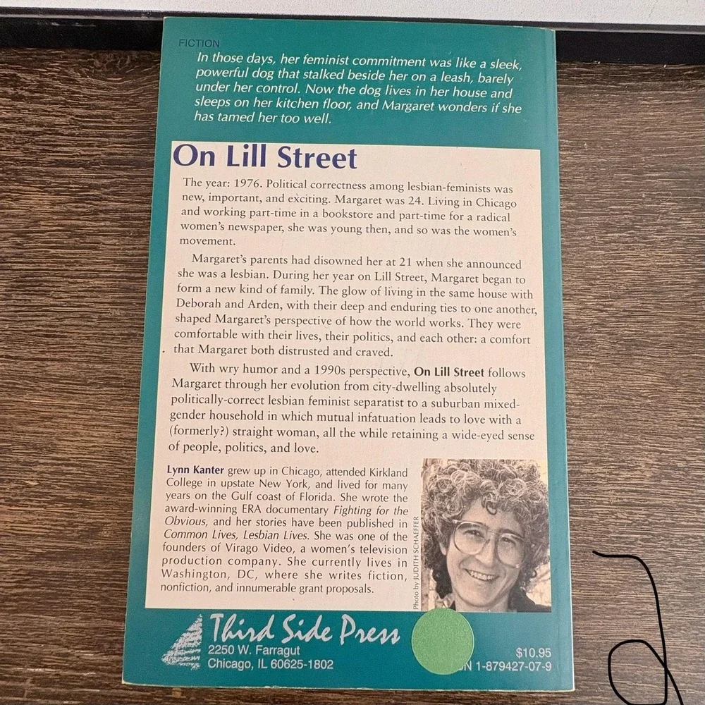 On Lill Street Lynn‎ Kanter Lesbian Feminist Fiction Novel Trade Paperback Book